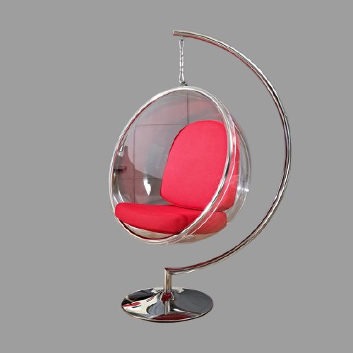 Acrylic emboss stand bubble swing with cushion