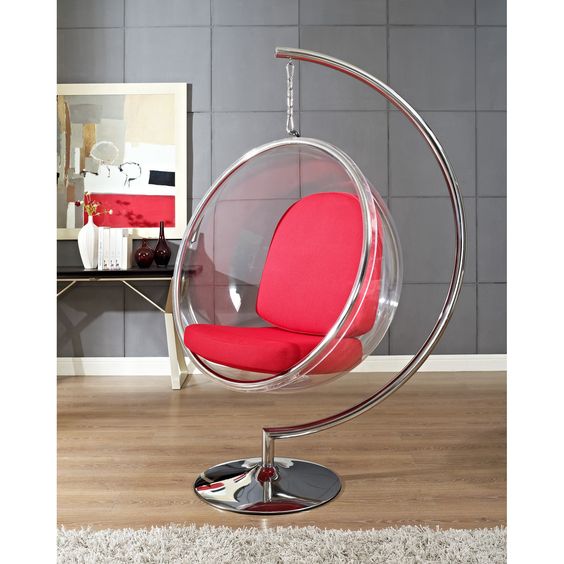 Acrylic emboss stand bubble swing with cushion