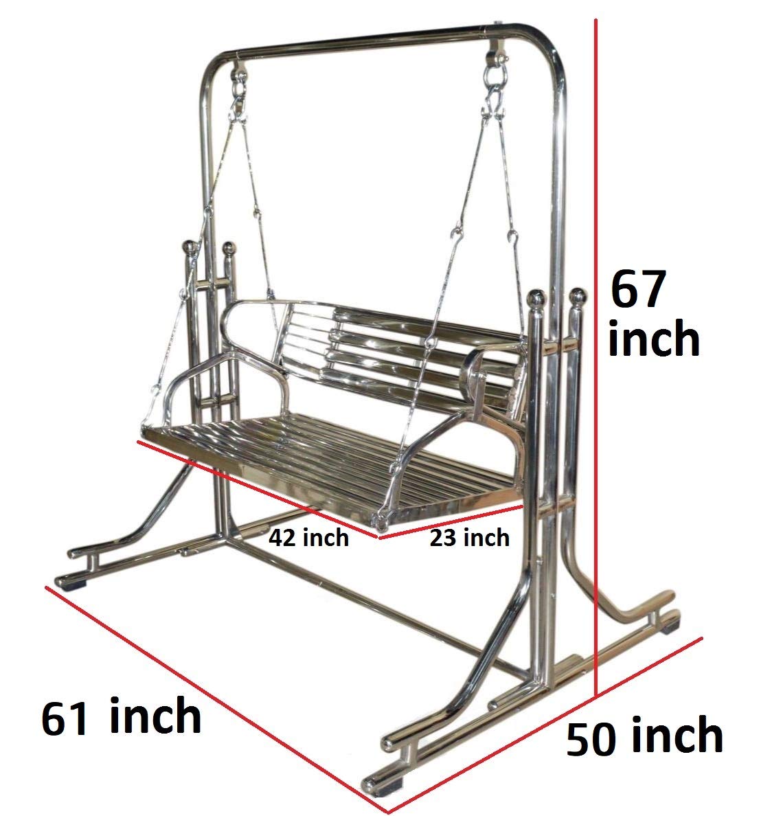 Steel 4 ft reversible swing with stand