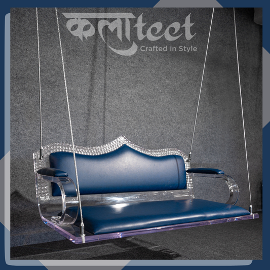 Acrylic 4 Ft Fixed back Royal style Designer swing with cushion