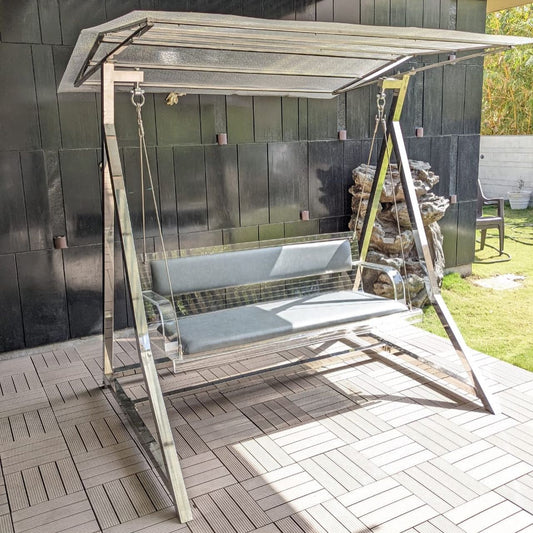 Acrylic 4 ft swing with stand and roof for garden